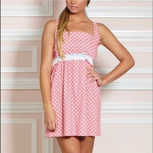 JESSIE STEELE Pink Deco Polka Dot Cotton Chemise M